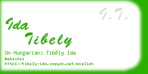 ida tibely business card
